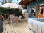 Liberty Suite Deck with Hot Tub and 5 Chair Patio Set